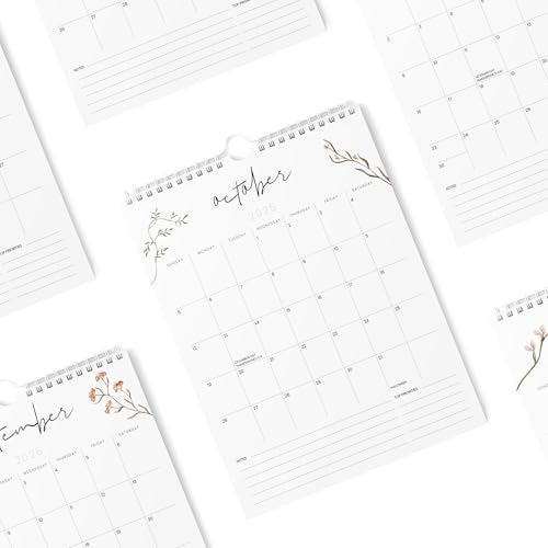 Karto Wall Calendar 2025 - Vertical 8.5x11 inch Runs Until June 2026 - Boost Your Productivity and Easy Planning with the Aesthetic Monthly Calendar - Flowers - Image 4