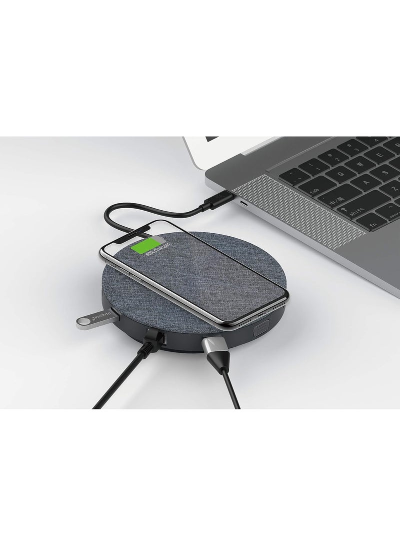 ديفيا شاحن لاسلكي UFO 10 في 1 HUB رمادي - Image 1