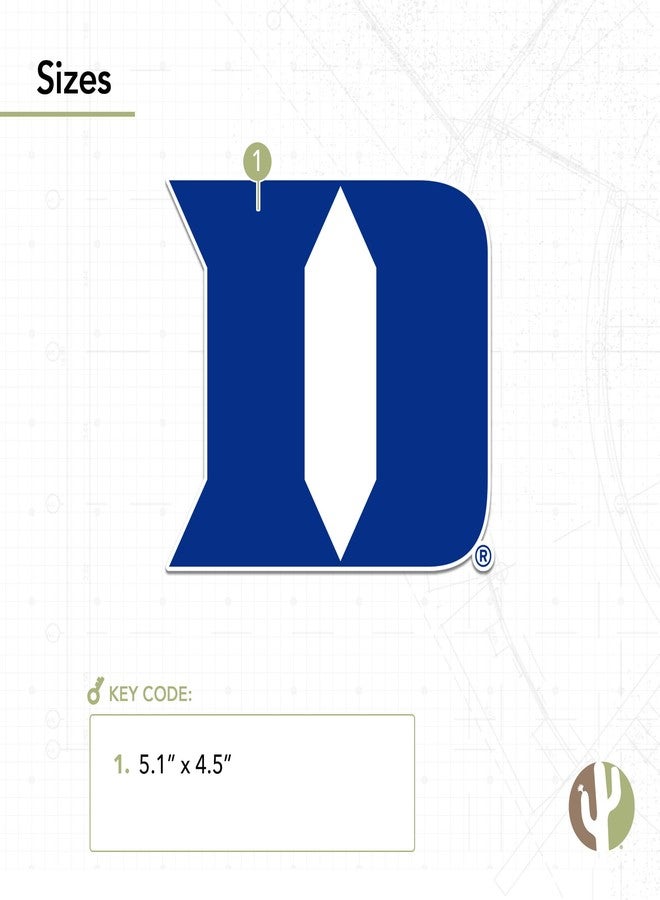 Desert Cactus Duke University Blue Devils Vinyl Decal Laptop Water Bottle Car Scrapbook Sticker (IND A) - Image 3
