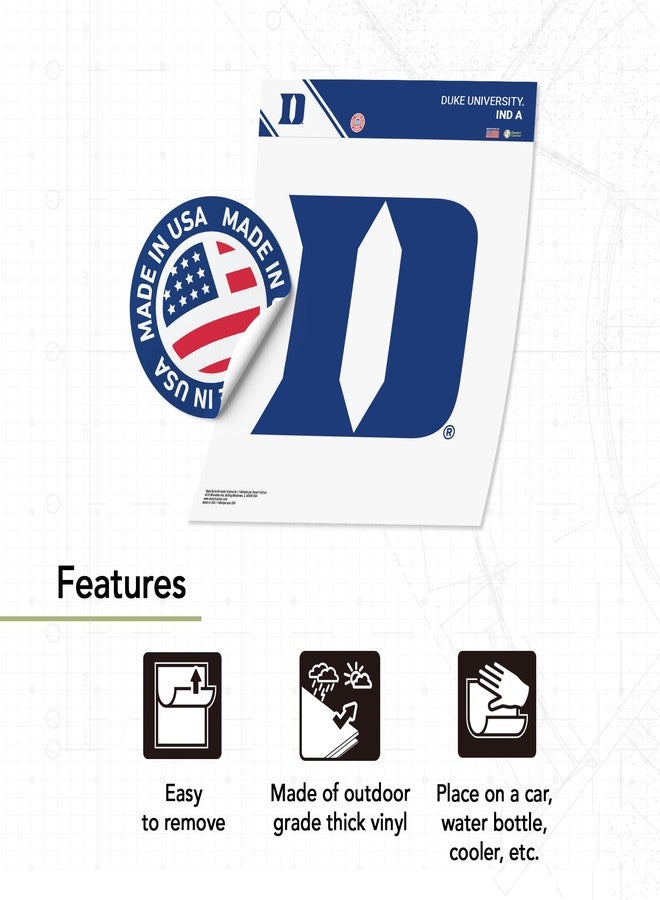 Desert Cactus Duke University Blue Devils Vinyl Decal Laptop Water Bottle Car Scrapbook Sticker (IND A) - Image 2