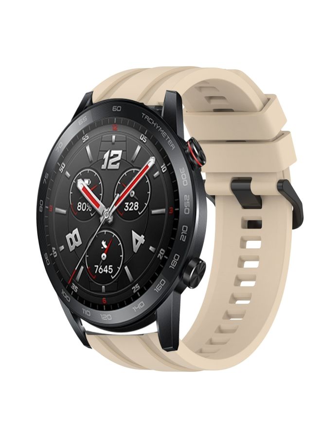 Replacement Strap For Huawei Watch GT3 Pro 46mm Long & Short Sports Solid Color Silicone Watch Band Set Khaki