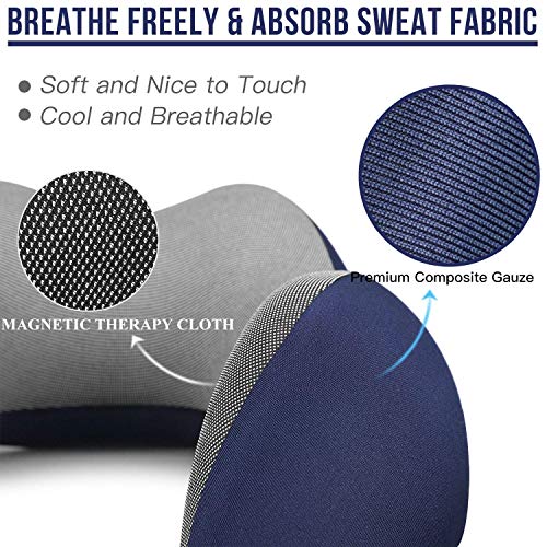 Adofys Travel Pillow Premium Memory Foam, Comfortable & Supportive Neck Pillow, Pain Relief Sleeping Neck Pillows for Travel, Airplane Pillow for Sleeping Airplane, Car, Office and Home (Blue) - Image 3