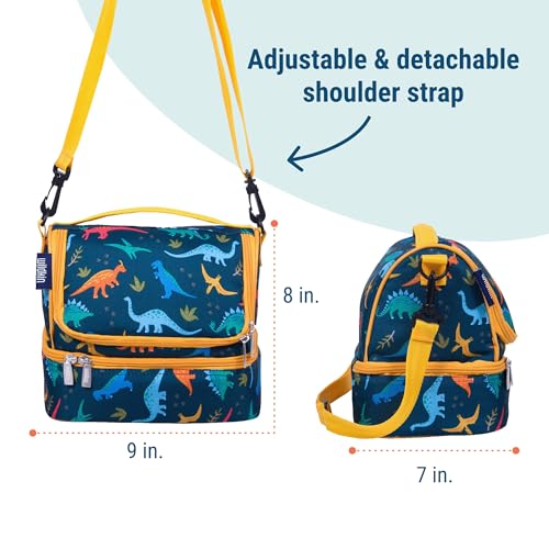 Wildkin Two Compartment Insulated Lunch Bag for Kids – School & Travel Ready - Jurassic Dinosaurs - Image 3