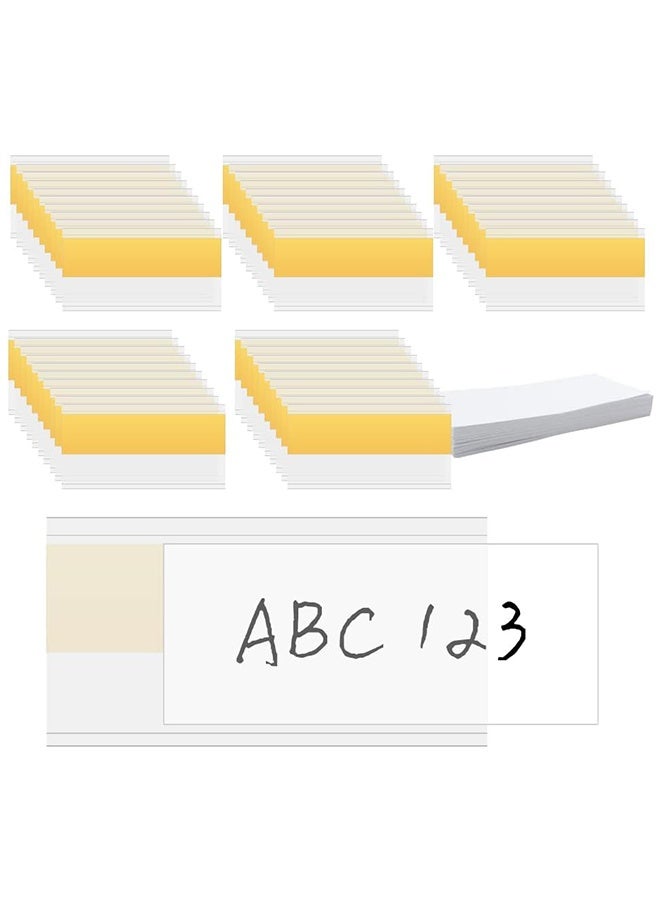 Peachjoy Self-Adhesive Ticket Holder,50 pcs 4x8 cm Price Tag Holders,Clear Self-Adhesive Label Holders,for Shop Office Home(with White Card Inserts)  - Image 1