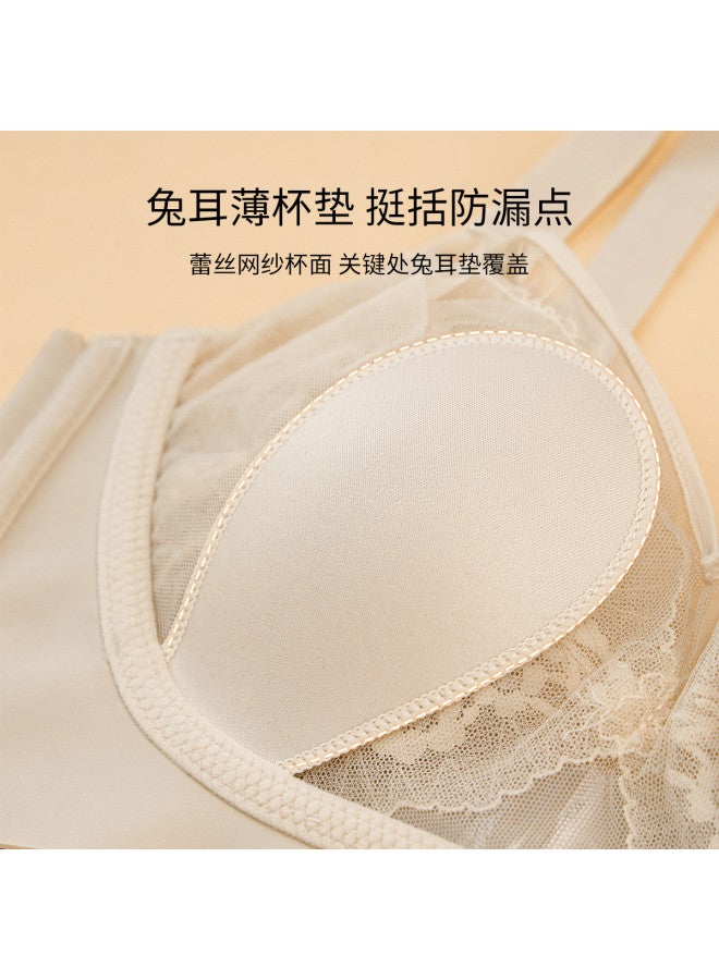 Fenton French Lace "bunny Ear Cup Underwear - Women's Push-up Bra With Anti-sagging Design, Thin & Breathable For Spring/summer 2025 - Image 5