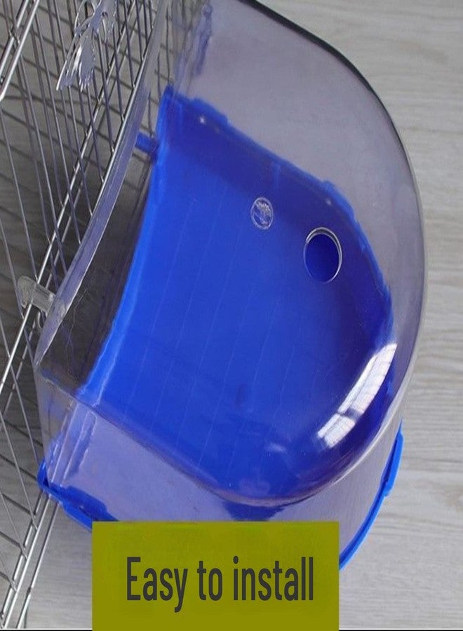 Barn Eleven Bird Bath Cage, Cleaning Pet Supplies Bird Bathtub with Hanging Hooks Come with Free Water Injector for Parrots Spacious Parakeets Portable Shower for Most Birdcage Random Color (S for Square cage) - Image 5