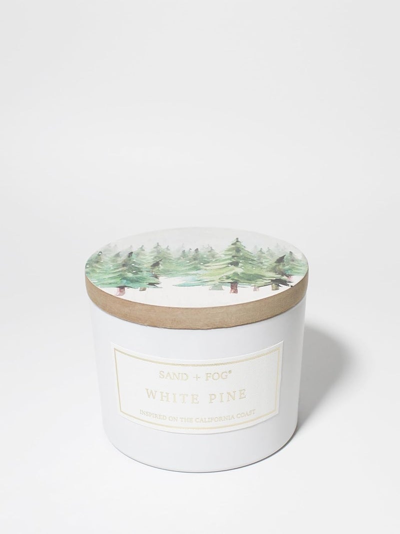 Sand + Fog Scented Candle - White Pine – Additional Scents and Sizes – 100% Cotton Lead-Free Wick - Luxury Air Freshening Jar Candles - Perfect Home Decor – 12oz … - Image 1