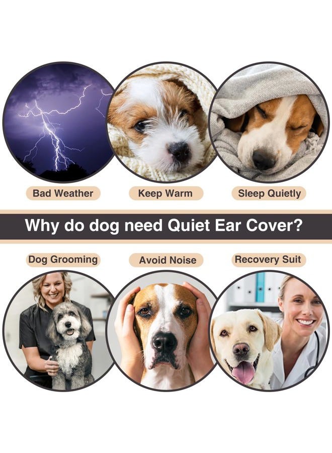 HOKABLE 2 Pcs Dog Hat, Leopard Flannel Hat Pet Christmas Winter Warm Caps Cute Accessories Neck Ear Warmer Pullover Hood Warm Scarf, Calming Dog Hood for Small Medium Large Dogs (White M) - Image 4