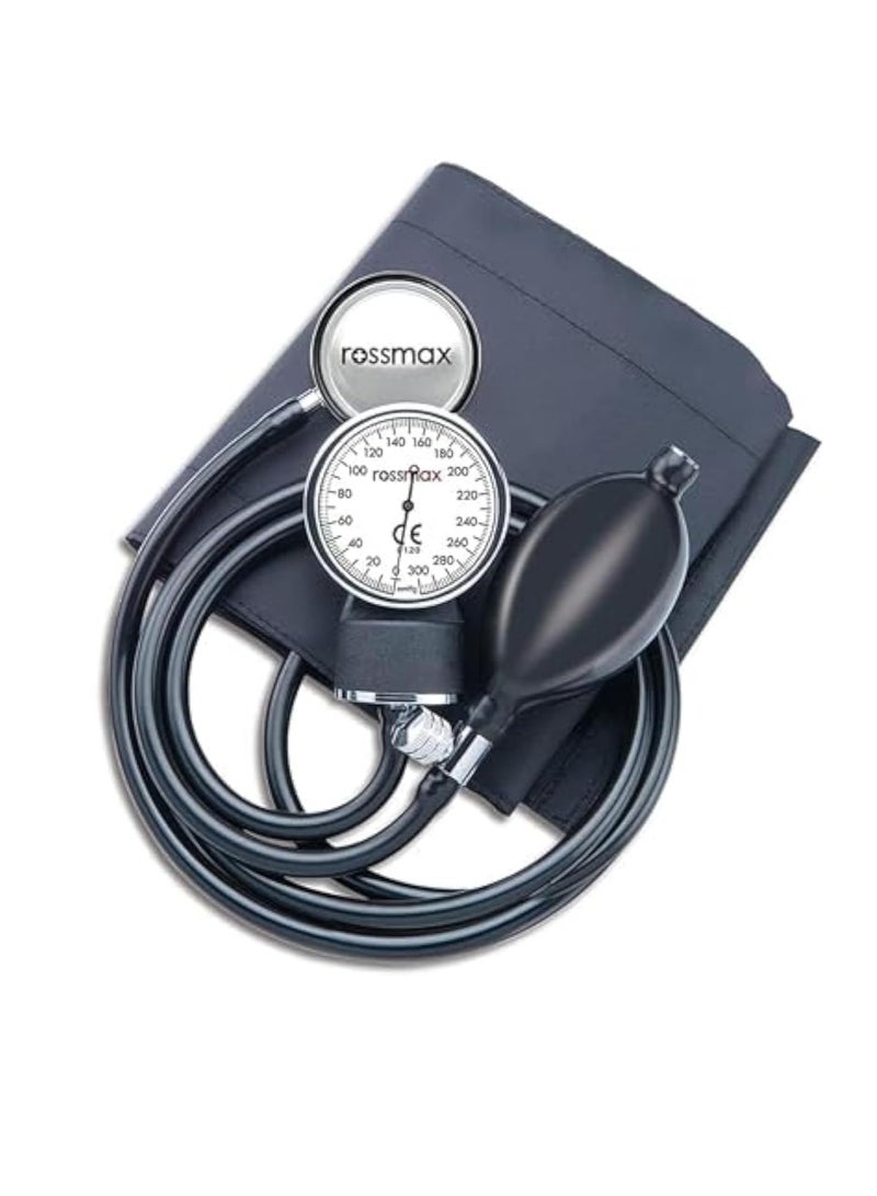 Rossmax Aneroid Sphygmomanometer with Stethoscope – Professional Manual Blood Pressure Monitor with D-Ring Cuff