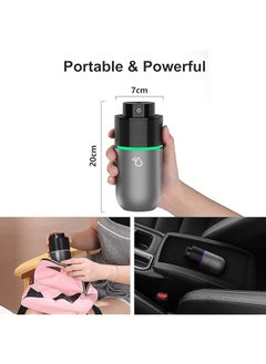 Arabest Car Diffuser 200Ml Usb Quiet Car Humidifier Cool Mist Humidifiers With 7 Color Leds Night Light Mini Portable Aromatherapy Diffuser Essential Oil Diffuser For Car Home Office Bedroom Gray  - Image 5