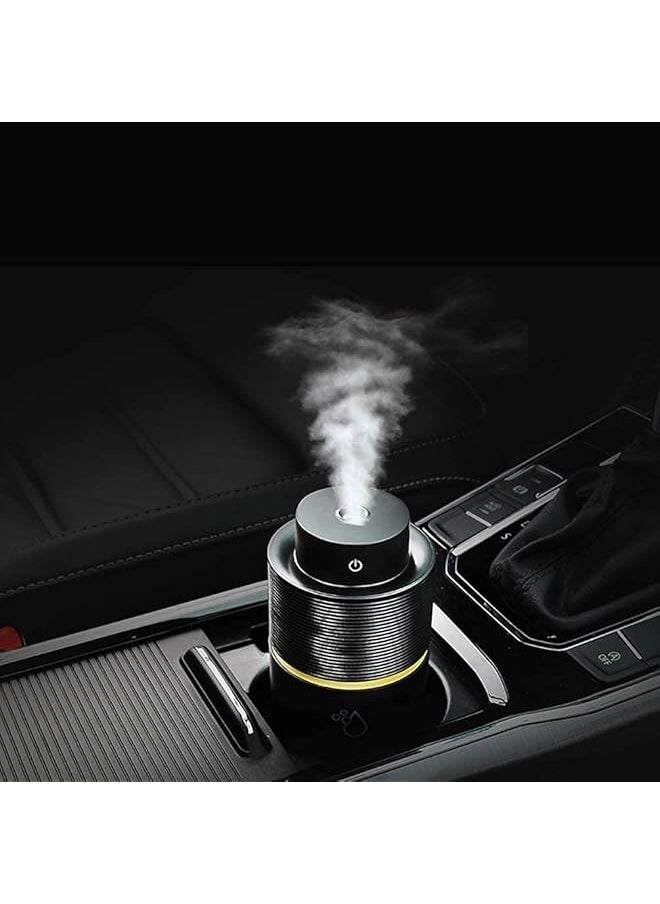 Arabest - Car Diffuser 200Ml Usb Quiet Car Humidifier Cool Mist Humidifiers With 7 Color Leds Night Light Mini Portable Aromatherapy Diffuser Essential Oil Diffuser For Car Home Office Bedroom Gray - Image 1