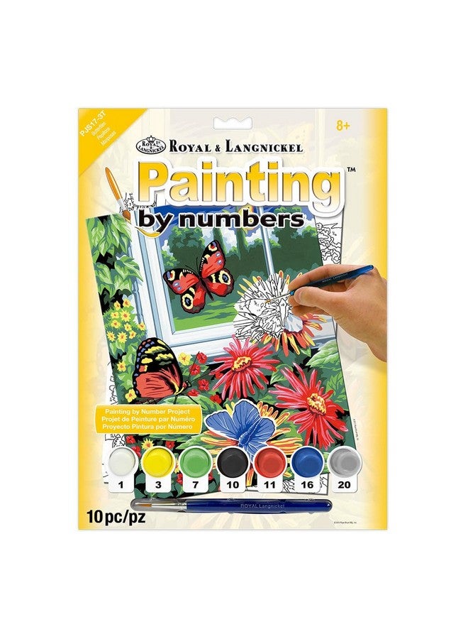 Royal & Langnickel Royal & Langnickel Painting by Numbers Junior Small Art Activity Kit, Butterflies  - Image 1