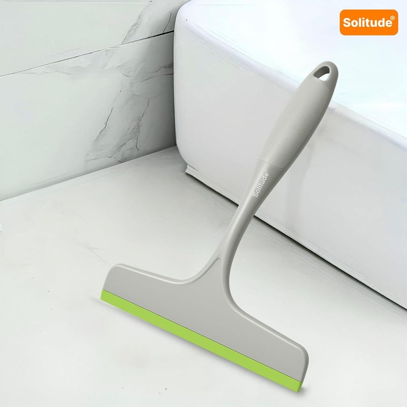 Solitude Multi-Purpose Kitchen Platform and Glass Cleaning Squeegee Wiper Windows Car Windshield Bathroom Mirrors Table Cleaner Wipers for Home, Kitchen & Office (Pack of 2, Multicolor) - Image 2