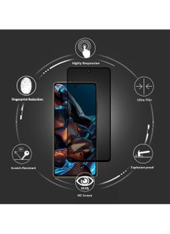 Generic واقي شاشة للخصوصية لهاتف Xiaomi Poco X5 Pro، زجاج مقسى للخصوصية، فيلم شاشة للخصوصية، [صديق للحافظة] [صلابة 9H] [مضاد للخدش] فيلم زجاجي مقوى مضاد للتجسس لهاتف Xiaomi Poco X5 Pro  - Image 2
