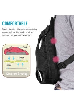 Generic Pet Carrier Backpack Adjustable Pet Front Cat Dog Carrier Backpack Travel Bag Backpack Carrier for Walking Travel Hiking Camping Legs Out (M)  - Image 3