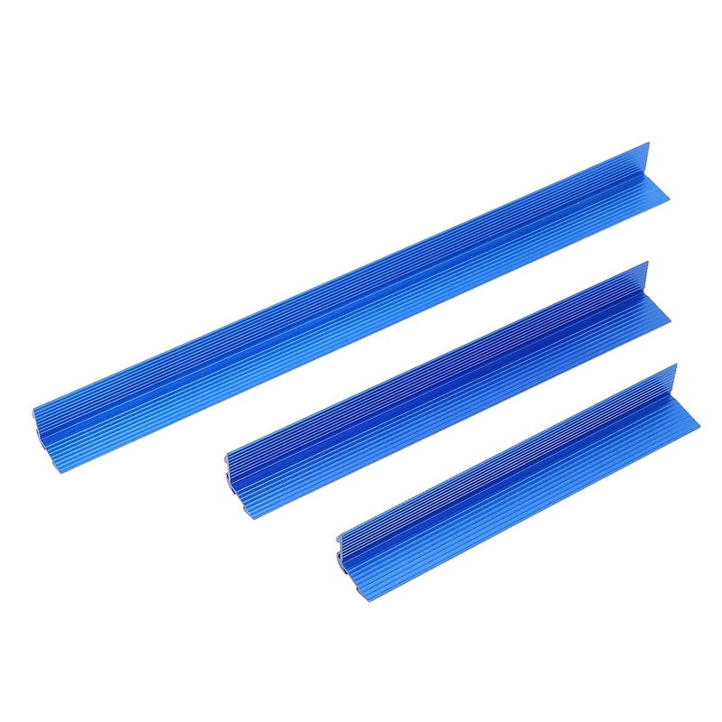 3 قطع من مجموعة مساطر النجارة من سبائك الألومنيوم، أداة قياس الزاوية على شكل حرف V، قلم تحديد متعدد الوظائف - Image 4