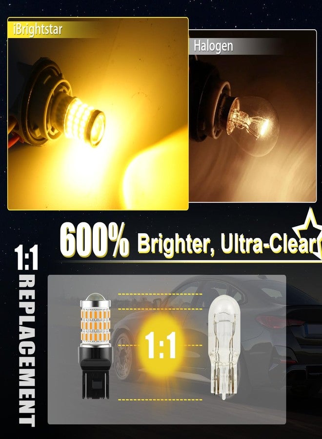 iBrightstar 7443 LED Bulb Amber, 7440 LED Turn Signal Bulbs Super Bright for Rear Front Blinker Lights Daytime Running Lights, 2 Pack - Image 2
