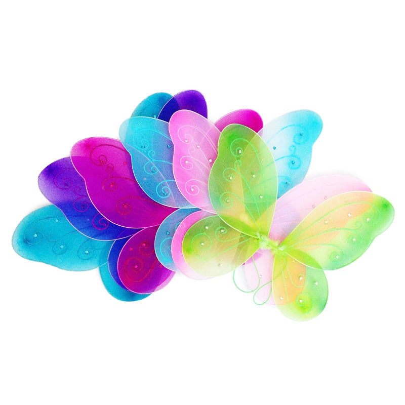LOLASATURDAYS small fairy wings pack toddler butterfly wings fairy costume alas tinkerbell wings Set of 6 12 x 10 - Image 2