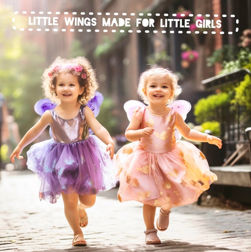 LOLASATURDAYS small fairy wings pack toddler butterfly wings fairy costume alas tinkerbell wings Set of 6 12 x 10 - Image 3