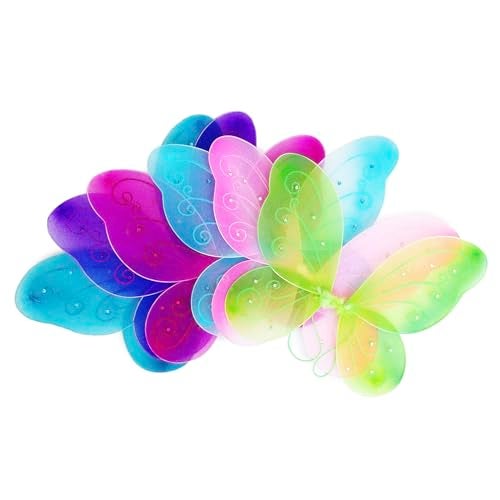 LOLASATURDAYS small fairy wings pack toddler butterfly wings fairy costume alas tinkerbell wings Set of 6 12 x 10 - Image 1
