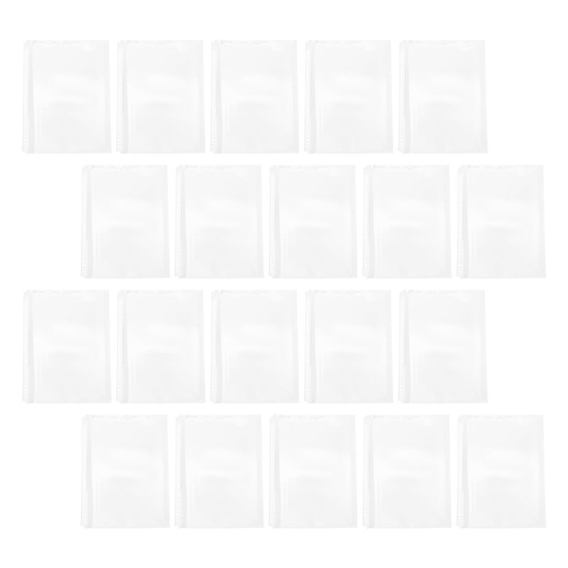 20pcs مجلد وثيقة من 30 حفرة A4 إدراج الأكمام الوثيقة وثيقة وثيقة محفظة لمكتب المدرسة يحمي منزل مكتب المدرسة - Image 1