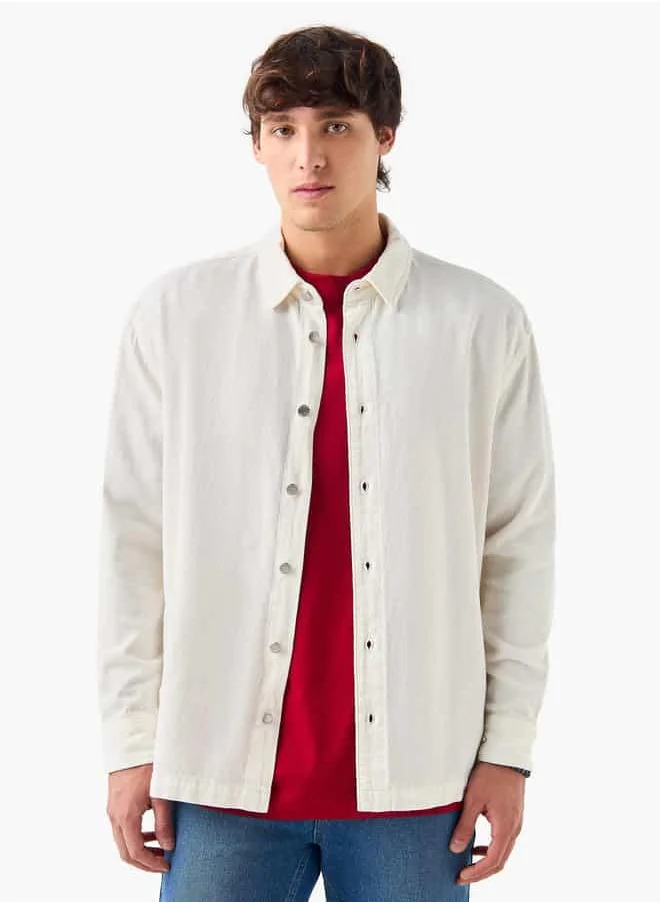 Lee Cooper Lee Cooper Regular Fit Collared Denim Shirt