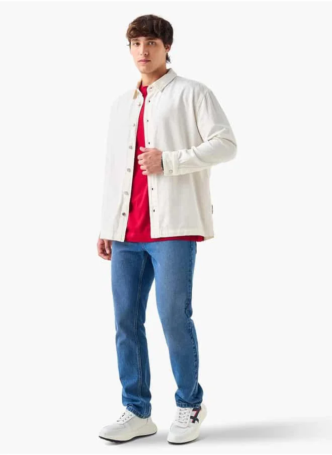 Lee Cooper Lee Cooper Regular Fit Collared Denim Shirt