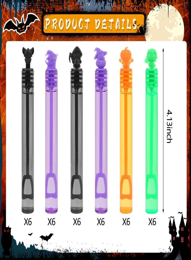 LOAVER 36 Pcs Halloween Mini Bubble Wands Bulk for Kids,Halloween Party Favors Cute Pumpkin Ghost Death God Bubble Toys for Halloween Trick Or Treat Gifts Goodie Bag Stuffers Classroom Prizes - Image 2