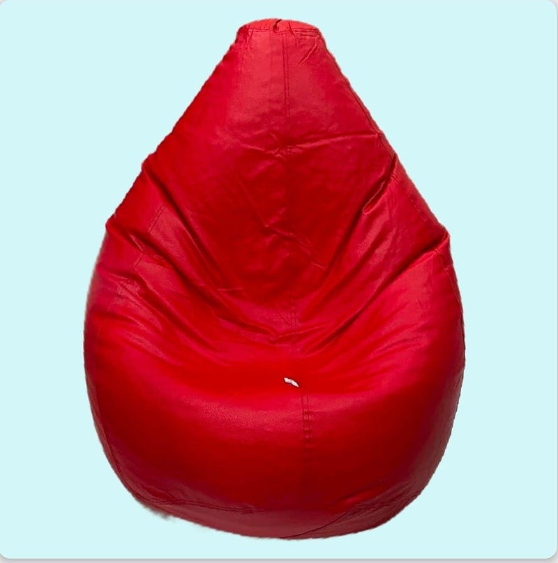 OHSTORE Premium Bean Bag Chair Ultra Comfortable Durable Faux Leather Cover Lightweight Ergonomic Lounge Seat for Home Office Gaming Relaxation RED 2XLBB - Image 3