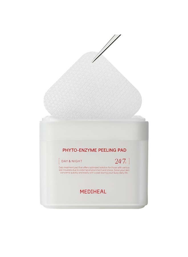 MEDIHEAL Phyto Enzyme Peeling Pad - Vegan Face Resurfacing Gauze Pads with LHA & Papaya Enzym - Pore Tightening Pads to Control Sebum - Exfoliating Pads for Dead Skin Cells - Image 1