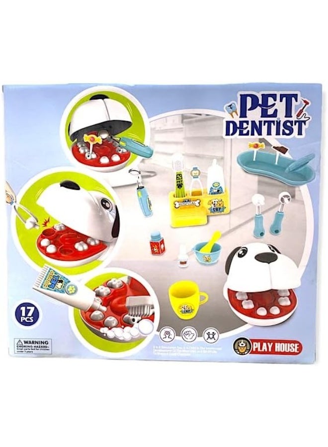 Generic Pet Dentist Pretend Play Toy Set for Kids, 17 Pieces, Ages 3+ - Image 2