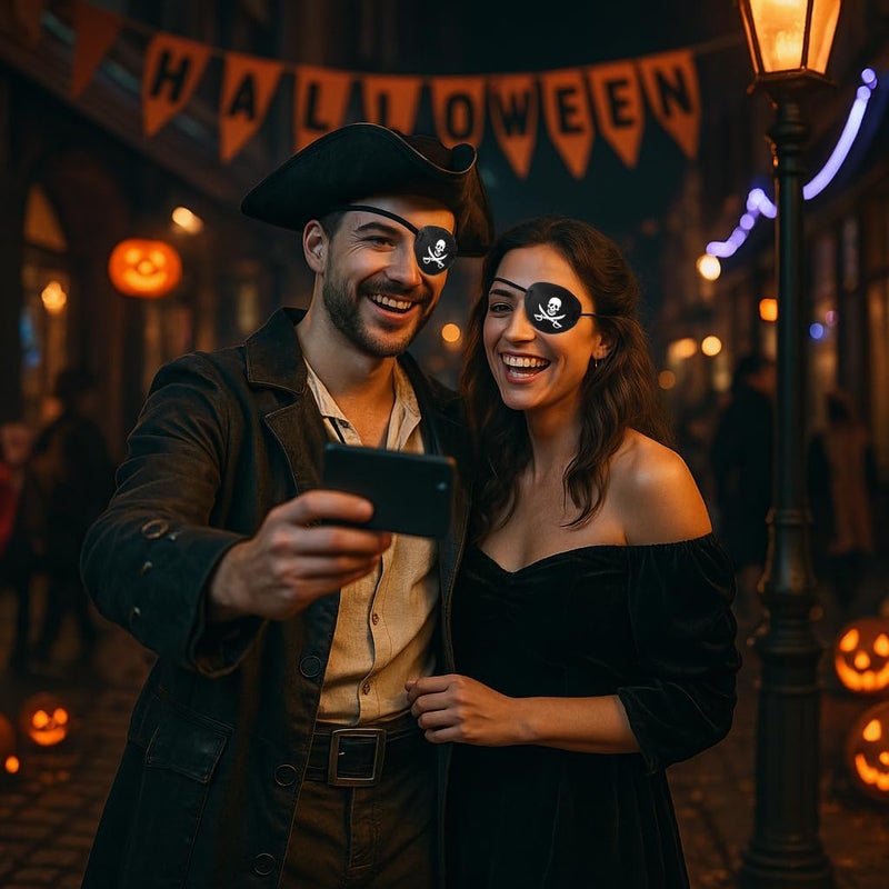 Oarkive Pirate Eye Patch for Adults â€“ Adjustable Eye Patch for Halloween Costume, Party Outfit, or Themed Events - Image 5