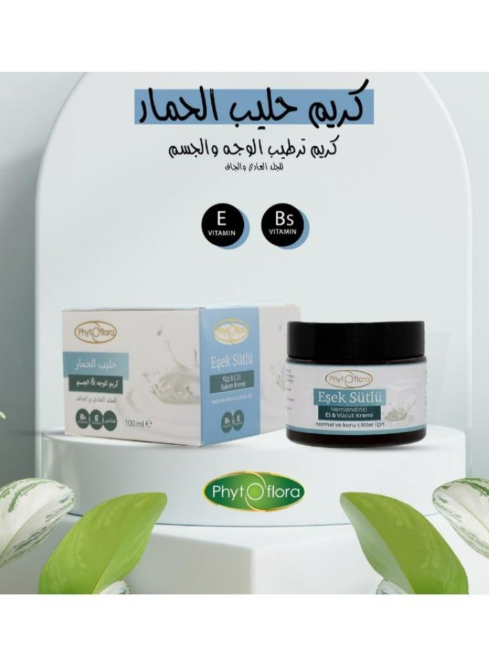 Donkey Milk Cream To Moisturize The Face And Body 100 ML