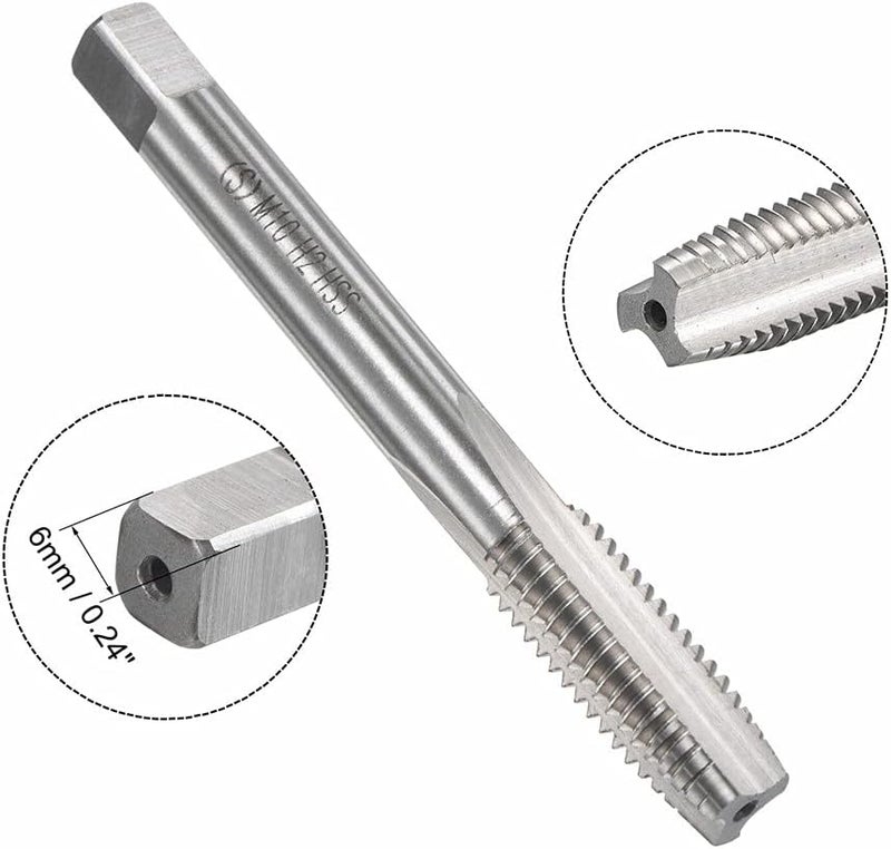 Mactoom 10mm x 1.5 HSS Metric Tap and Die Set Right Hand Thread,Tapping DIY Tool 3pcs (M10 x 1.5mm) - Image 3