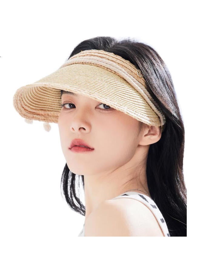 Jiumu Women'S Sun Hat, Visor Hat, Straw Hat, Cool Hat, Summer Outdoor Face-Covering Hat For Women Cw137 - Image 3