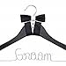 Ella Celebration Ella Celebration Groom Hanger for Tuxedo or Suit, Hangers for Bridal Party, Wooden and Wire, Black Wood (Groom) - Image 2