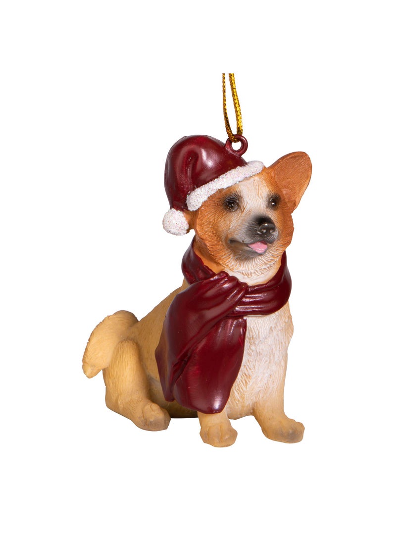 Design Toscano Design Toscano Christmas Xmas Welsh Corgi Holiday Dog Ornaments  Approx. 2""Wx1Dx3H.  lb  - Image 1