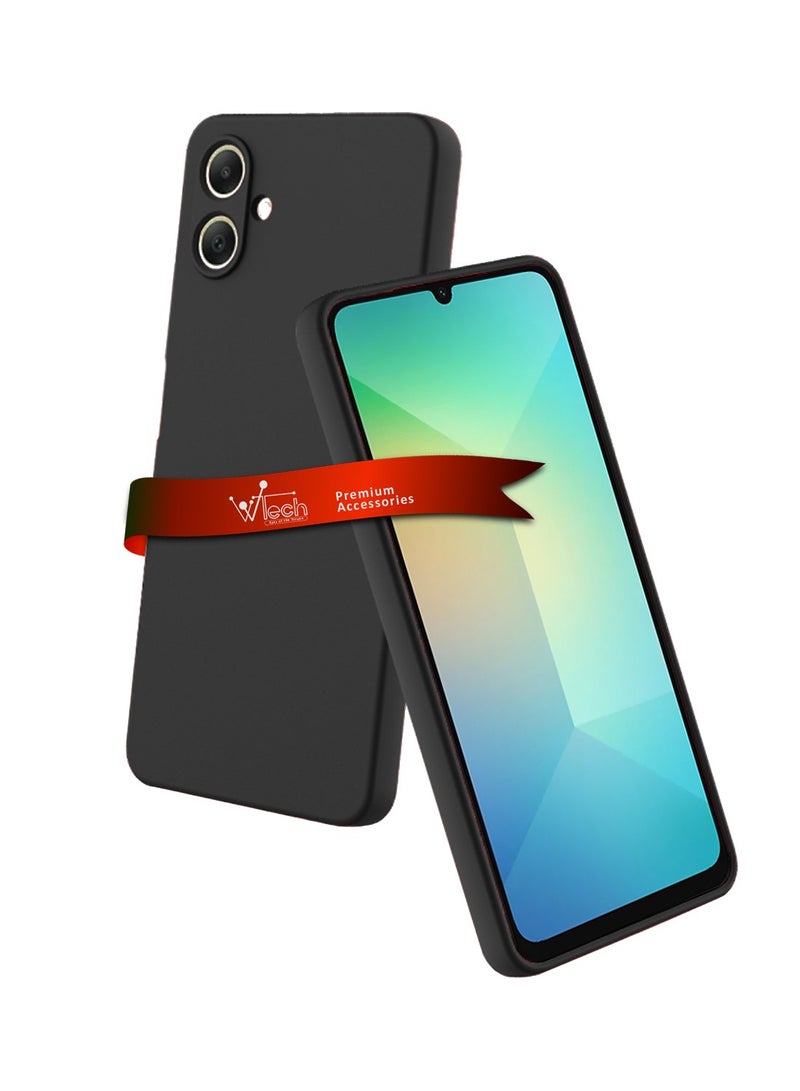 Wtech Samsung Galaxy A06 4G 2024 Premium Liquid Silicone Case Cover - Black - Image 1