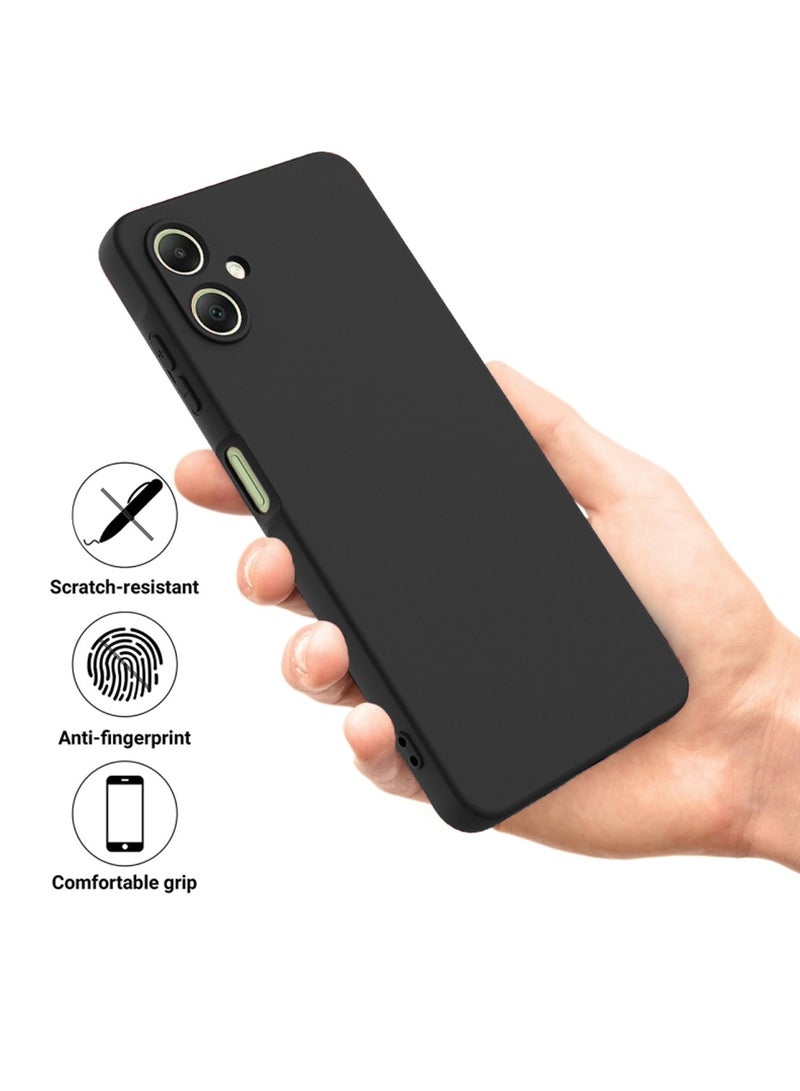 Wtech Samsung Galaxy A06 4G 2024 Premium Liquid Silicone Case Cover - Black - Image 2