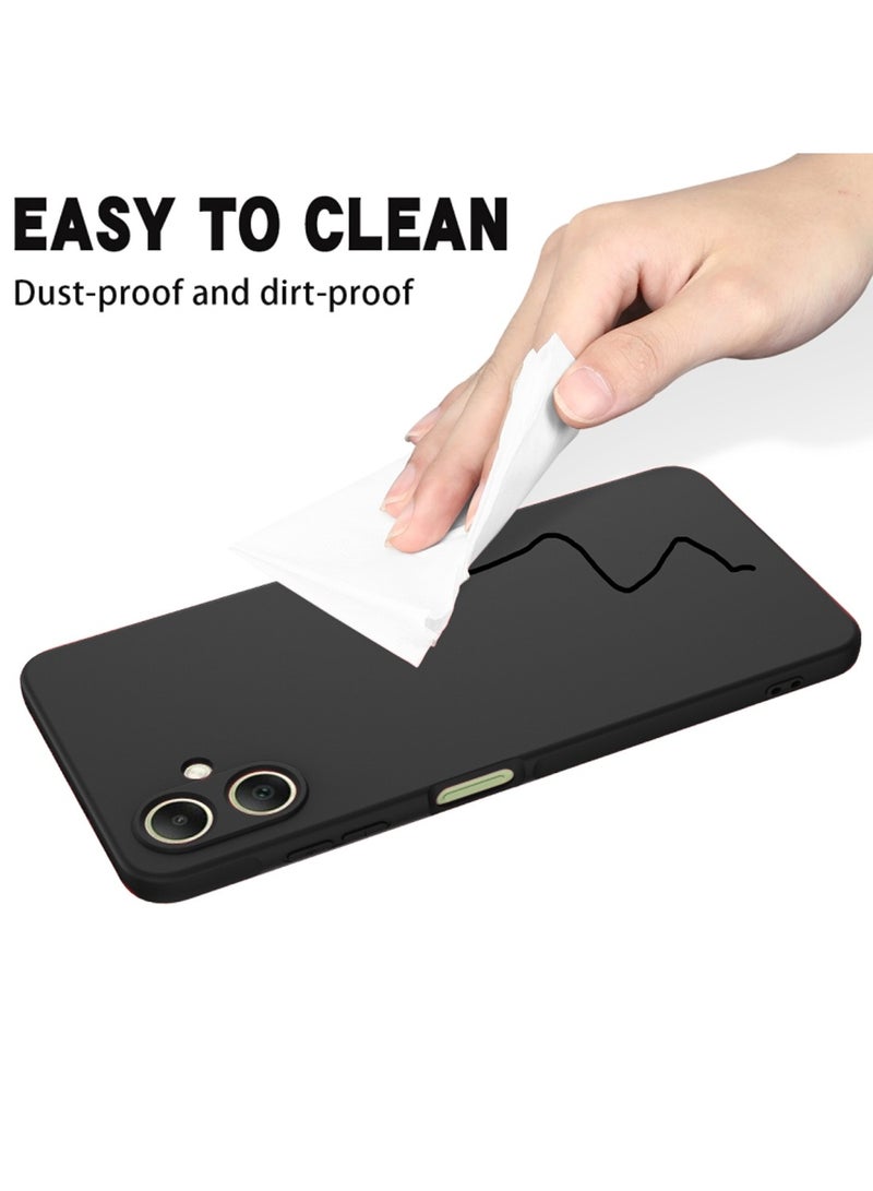 Wtech Samsung Galaxy A06 4G 2024 Premium Liquid Silicone Case Cover - Black - Image 5