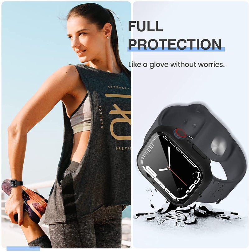 Tensea [3PCS for Apple Watch Screen Protector Case 40mm SE 3/SE 2rd Generation/SE/Series 6/5/4 Accessories, iWatch Protective Face Cover for Women Men, Bumper Tempered Glass for iPhone Watch 40 mm - Image 3