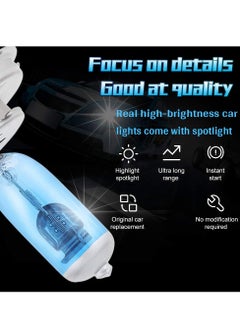 Excefore LED Headlight Bulbs, Fog Light Lamp, H4 Halogen Xenon Light, 100W Halogen Headlight Bulbs  6000K Super Bright, 360 Degree Adjustable, Non-polarity Plug & Play, Pack of 4, White  - Image 4