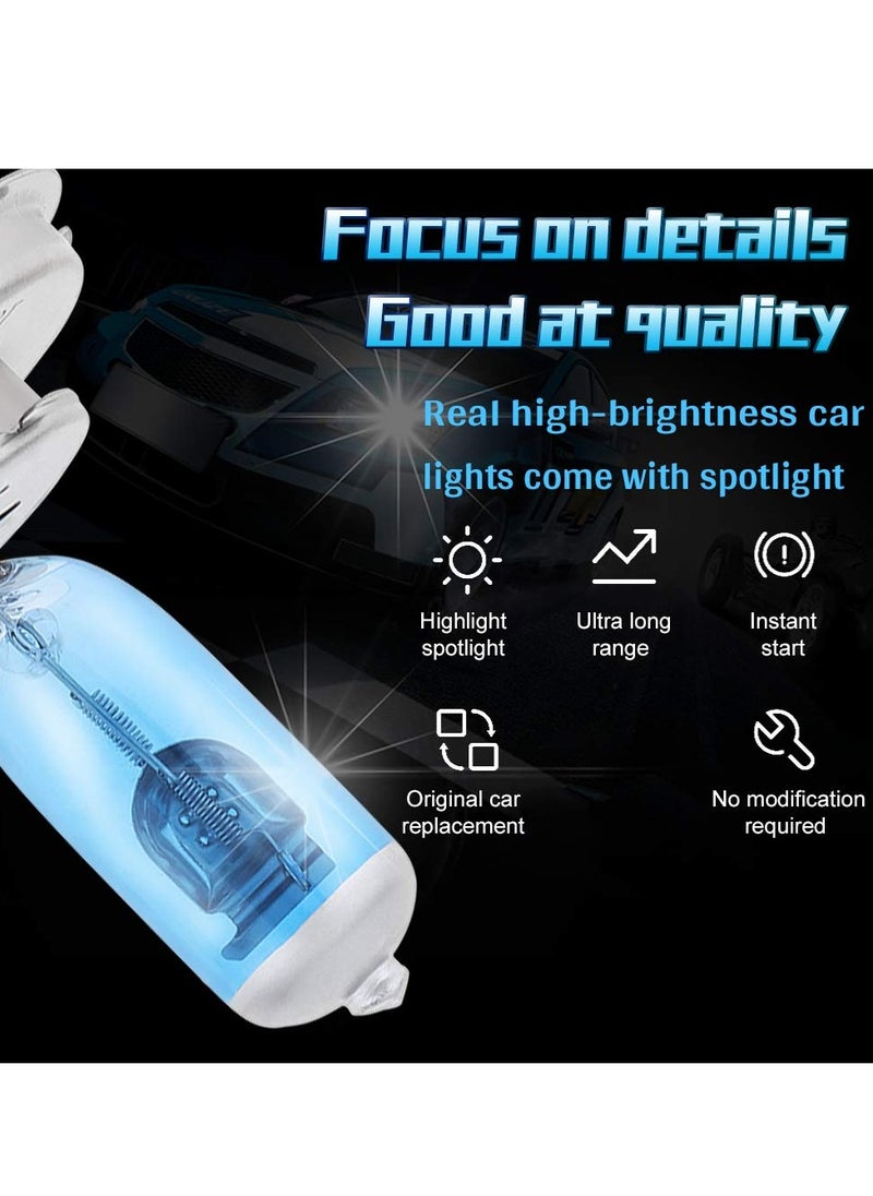 Excefore - LED Headlight Bulbs, Fog Light Lamp, H4 Halogen Xenon Light, 100W Halogen Headlight Bulbs  6000K Super Bright, 360 Degree Adjustable, Non-polarity Plug & Play, Pack of 4, White - Image 1