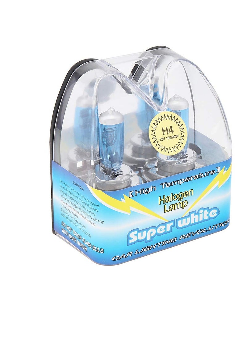 Excefore - LED Headlight Bulbs, Fog Light Lamp, H4 Halogen Xenon Light, 100W Halogen Headlight Bulbs  6000K Super Bright, 360 Degree Adjustable, Non-polarity Plug & Play, Pack of 4, White - Image 1