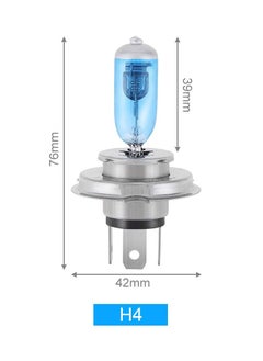 Excefore LED Headlight Bulbs, Fog Light Lamp, H4 Halogen Xenon Light, 100W Halogen Headlight Bulbs  6000K Super Bright, 360 Degree Adjustable, Non-polarity Plug & Play, Pack of 4, White  - Image 2