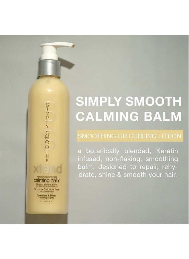 SIMPLY SMOOTH Simply Smooth Xtend Keratin Replenishing Calming Balm | Smoothing Or Curling Balm | 1-Day Frizz Free Blowout Treatment | Keratin & Collagen Infused To Repair Dry, Damaged, Unmanageable Hair | 8.5 Oz.  - Image 2