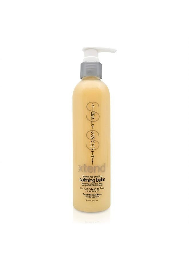 SIMPLY SMOOTH Simply Smooth Xtend Keratin Replenishing Calming Balm | Smoothing Or Curling Balm | 1-Day Frizz Free Blowout Treatment | Keratin & Collagen Infused To Repair Dry, Damaged, Unmanageable Hair | 8.5 Oz.  - Image 1