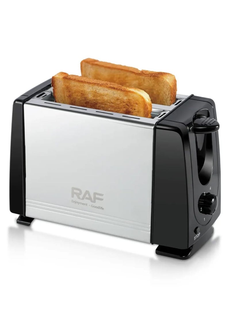 RAF Stainless Steel Home 2 Slice Electric Panini Toaster Bread Machine Sandwich Maker Breakfast Pop up Toaster - Image 3