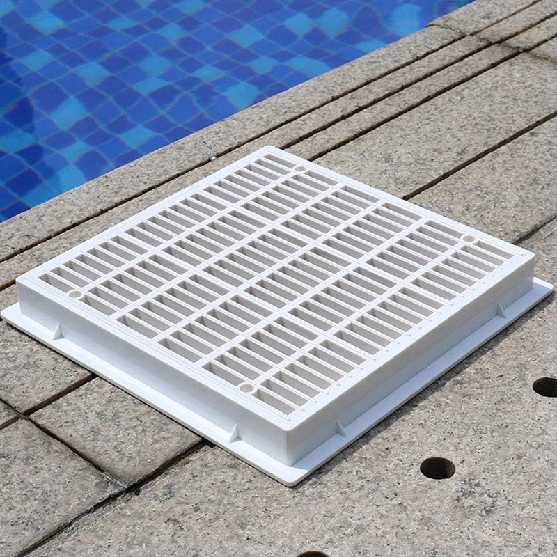 cheekyglo Floor Drain Cover, Pool Drain Cover, 30x30cm Swimming Pool Square Main Drain Cover Plate Floor Drain Cover for Swimming Pool - Image 2