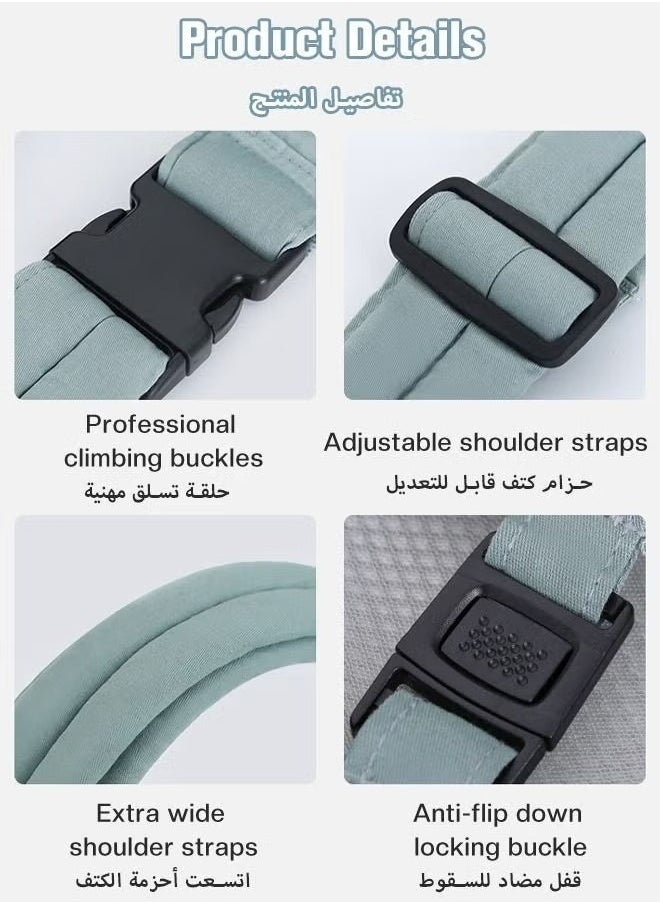 Baby Adjustable Wraps Carrier, Breathable Ergonomic Front Facing/Back Carriers for Newborn to Toddler 0-15kg, One Size Fits All